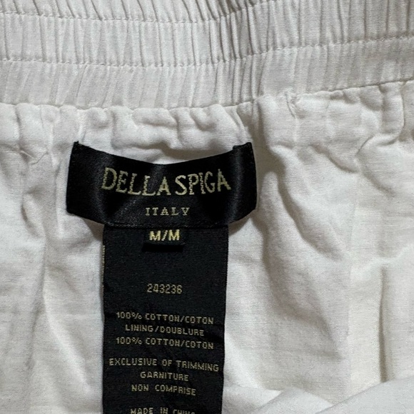 Elegant White 100% Cotton A-Line Skirt made in Italy - Picture 3 of 3